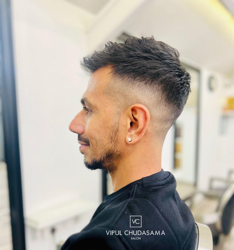Decoding Yuzvendra Chahal Stylish Fade Haircut-2